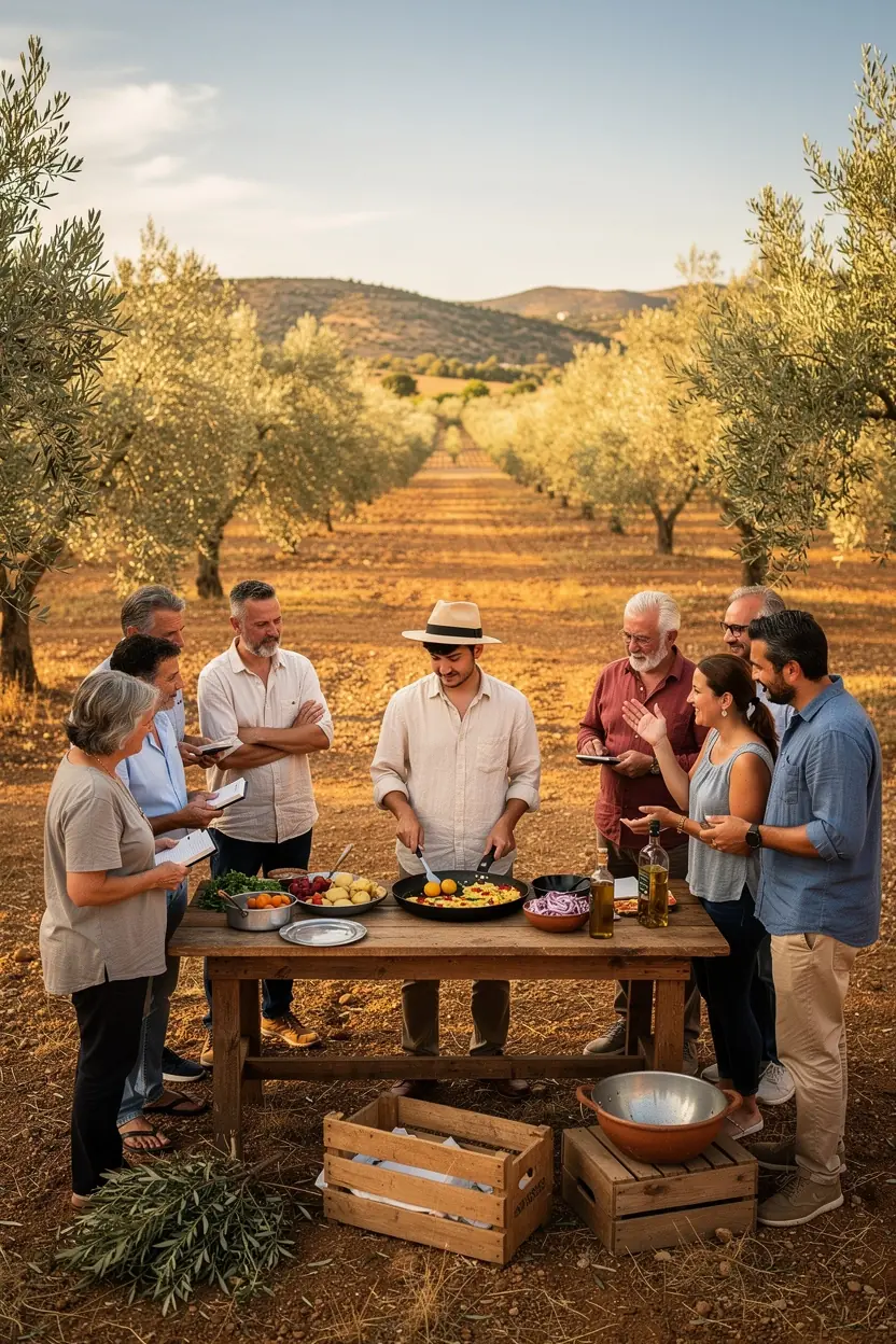 Conversaciones sobre comidas en comunidad española.