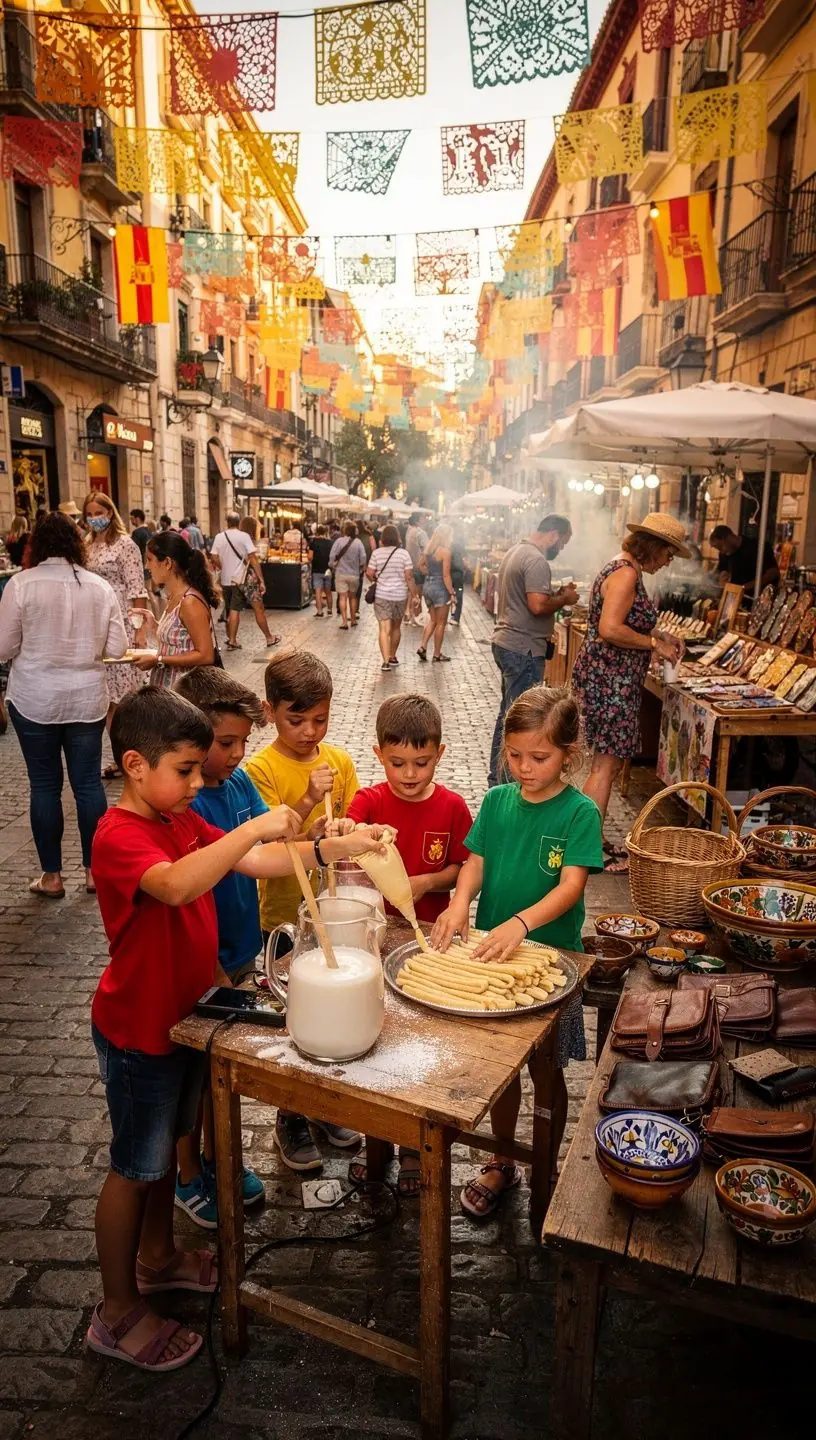 Descripción de comidas tradicionales españolas en días laborables.